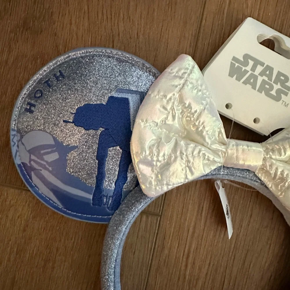 Star Wars Hoth Blue and Silver Headband with White Bow RARE NEW NWT - Picture 2 of 7